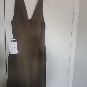 Ronny Kobo Collection Olive V-Neck Sleeveless Dress